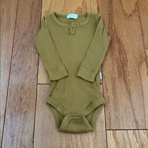 Jamie Kay Ribbed Mustard Long Sleeve Bodysuit